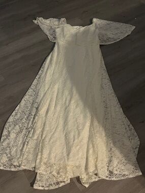chinese dress ladies Jamille Lace Wedding Dresses for Bride Dress with Sleeve Train Long Ball Gown  Lace Applique Bridal Gowns for Women 2025 Ivory 0 JA0125 at Amazon Women's  Clothing store main image 1